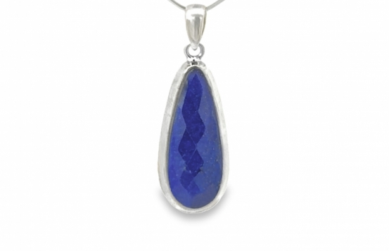 Silver Pendant Lapis Lazuli Marine