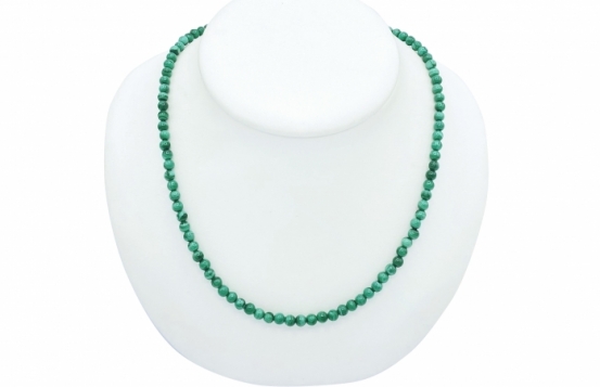 Necklace & Bracelet Malachite beads 4 mm