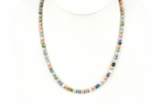Necklace & Bracelet Morganite 6 mm