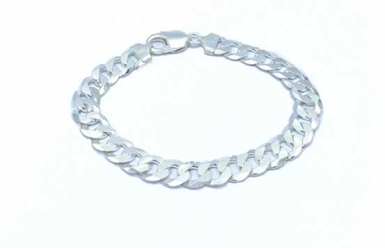 Silver Men's Bracelet Curb 2.2 mm - 22 cm