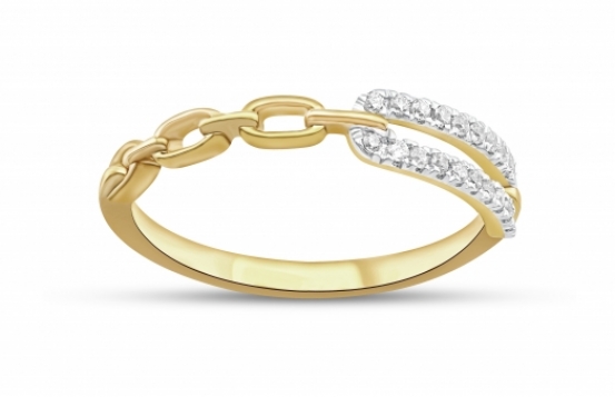 Gold Diamond Ring Allegro Allure