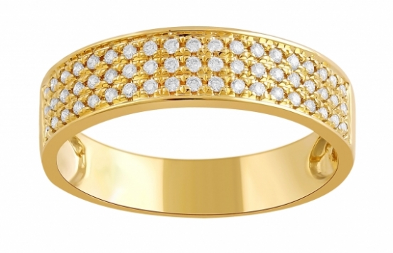 Gold Ring with Diamonds GALAXY