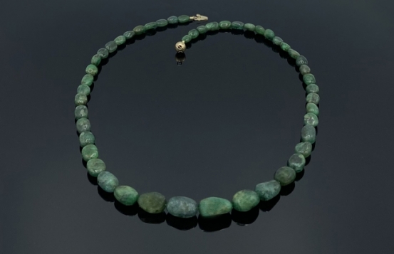 Emerald Necklace Carnaiba 12 x 15 mm - 50 cm
