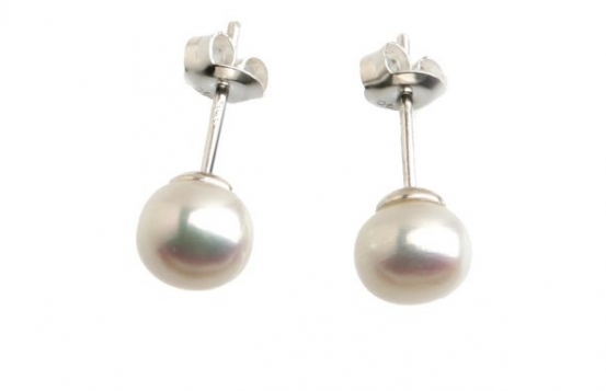 Pearl Earrings 6 mm - buttons