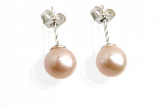 Pink Pearl Earrings Miramar 7 mm