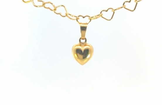 Silver Necklace endless Hearts