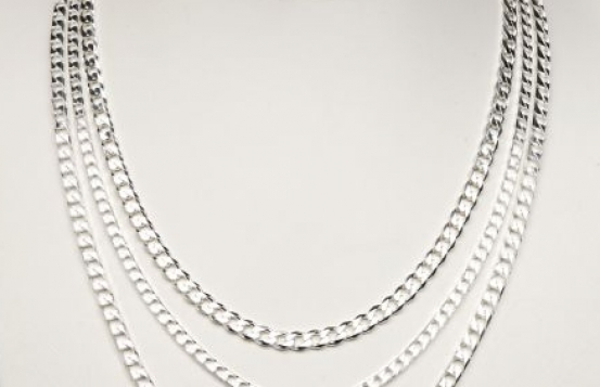 Silver Necklace CURB 50 & 60 cm
