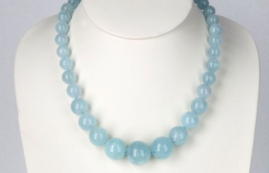 Aquamarine Necklace 10-18 mm