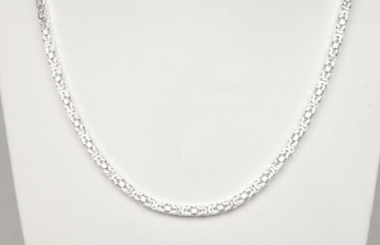 Silver Necklace & Bracelet Royal Knitting Byzantium