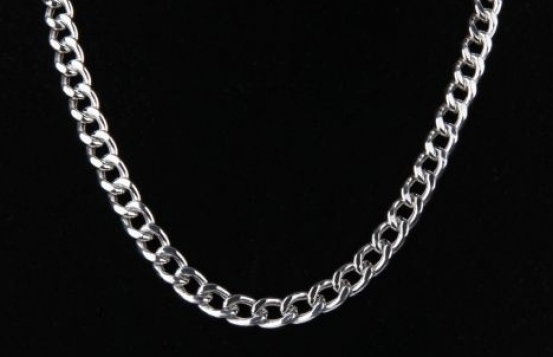 Silver Necklace CURB 3.9 mm - 65 cm