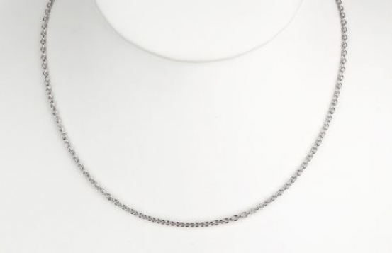 Silver Chain ROLO oval 42- 45 -80 cm