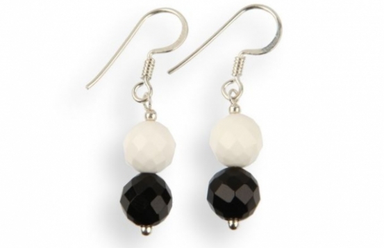 Silver Earrings BLACK & WHITE
