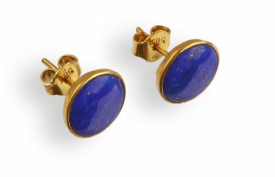 Gold Earrings Lapis Lazuli ROYAL MARINE 