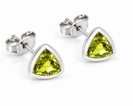Srebrni uhani Peridot Iskrica