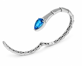 Silver Blue Topaz Bracelet SERPENTI