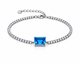 Blue Topaz Silver Bracelet PROMENADE