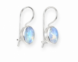 Srebrni uhani ELIZA mesečev kamen