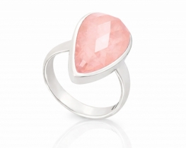 Silver Morganite Ring – Drop of Light
