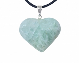 Akvamarin obesek SRCE 22 mm 