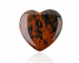 HEART 40 mm - Red Jasper, Aventurine, Mahagony