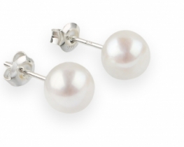 Silver Pearl Earrings Miramar 9,5 mm