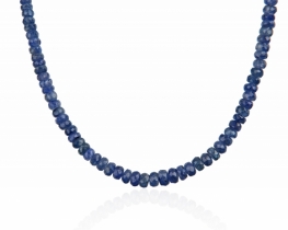 Blue Sapphire Necklace AB 3 - 5 mm