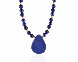 Ogrlica ATLAS - lapis lazuli in zlato