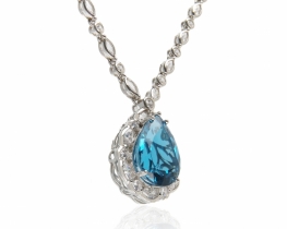 Ogrlica modri topaz Love Blue Markiza