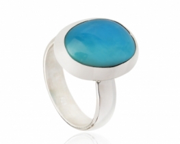 Silver Ring TURQUOISE Blue Bird