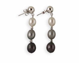 Pearl Earrings Silver River