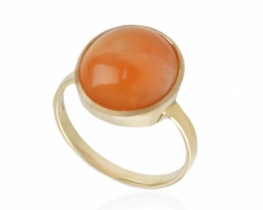 Gold Ring FUEGO Fire Opal