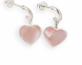 Srebrni uhani Love Heart 10 x 11 mm