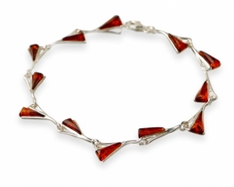 Silver Bracelet Amber ELVIRA