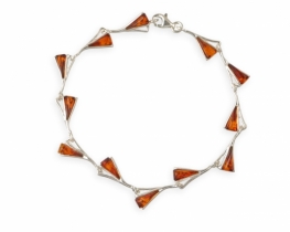 Silver Bracelet Amber ELVIRA