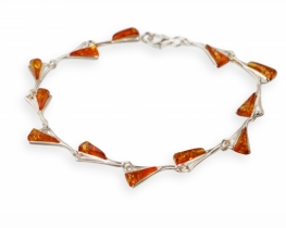 Silver Bracelet Amber ELVIRA