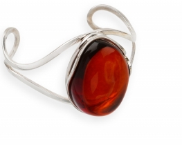 Silver Bracelet CHERRY Amber