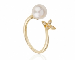 Pearl Ring Amor - Gold Vermeil