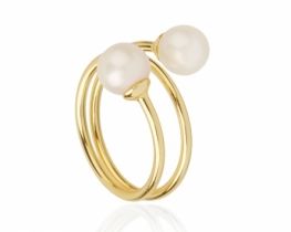 Pearl ring Miramar Infinity Gold