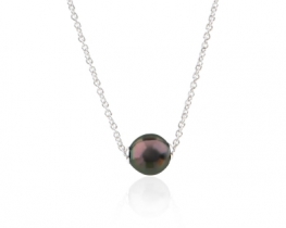  Silver Chain MIU Tahiti Pearl 12 mm