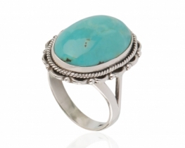 Silver Ring Turquoise Tibet