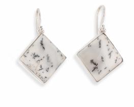 Silver Earrings Square 16 mm