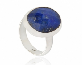 Silver Ring Lapis Lazuli Bohemian