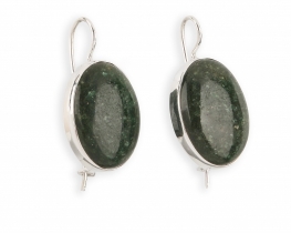 Silver Earrings Aventurine SOUL