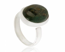 Silver Ring Aventurine Soul 12 x 16 mm