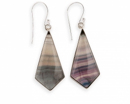 Silver Earrings Astra - Fluorite 