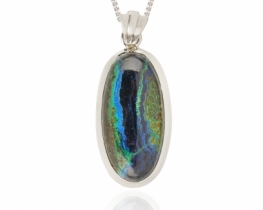 Azurite Silver Pendant Angel Falls