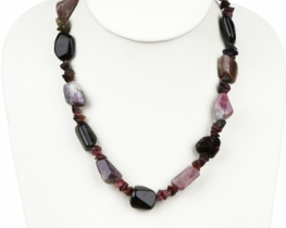 Ogrlica barvni TURMALIN 12 x 20 mm