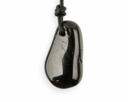 BLACK TURMALIN Pendant on a cord 