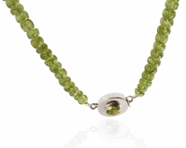 Ogrlica Olive Queen peridot 6 - 8 mm