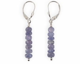 Tanzanite Silver Earrings 6 mm 